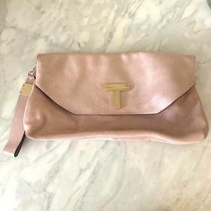 Trina Turk suede wristlet